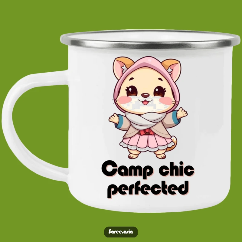 Chic Funny Posing Animal Camping Mug: Sip in Style Under the Stars