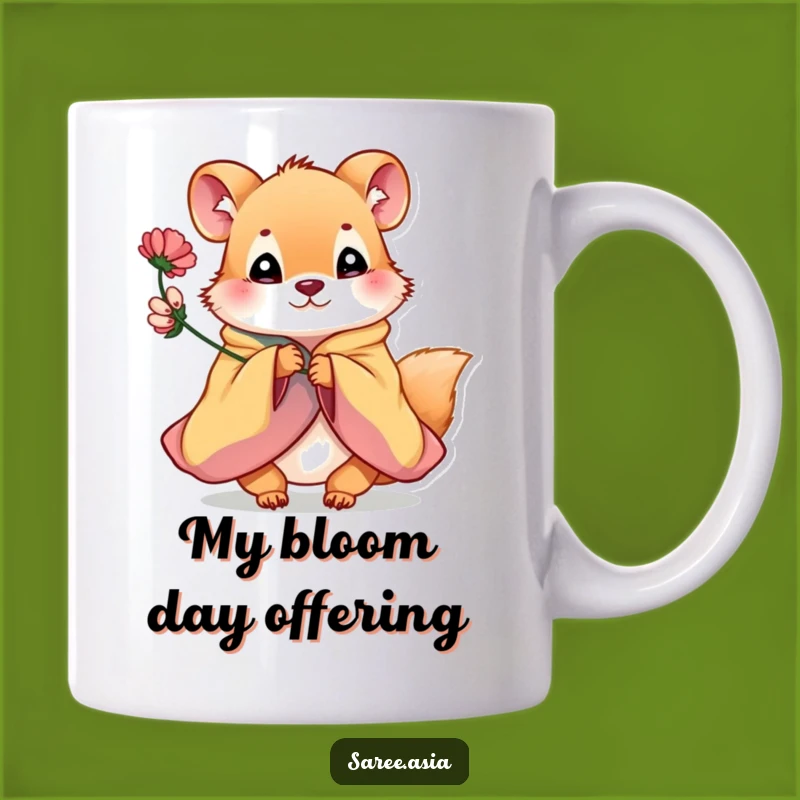Funny Flower Offering Animal Mug: A Sweet and Humorous Gift