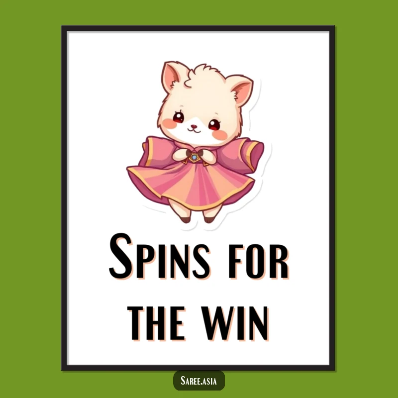 Funny Twirling Animal Poster: Add Grace and Laughter to Your Walls