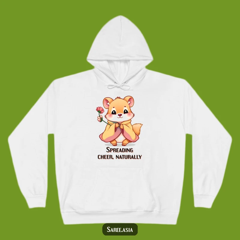 Cozy Funny Flower Offering Animal Hoodie: Embrace Warmth and Whimsy