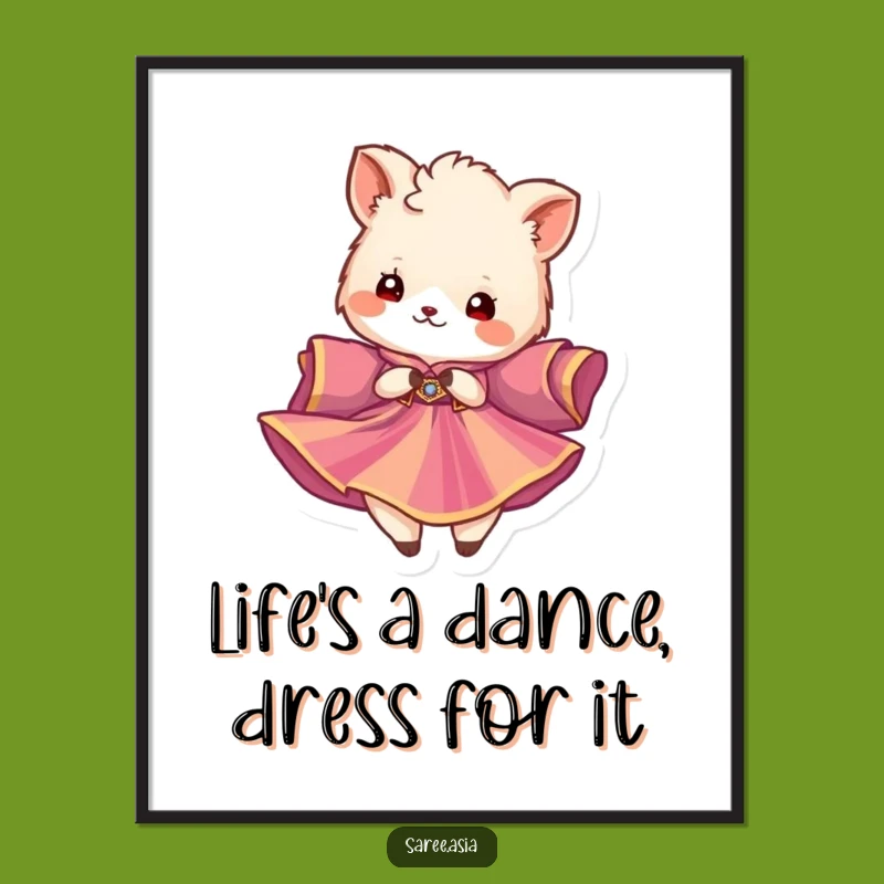 Free Printable Wall Art: Funny Fluffy Animal Twirling Art for Whimsical Decor