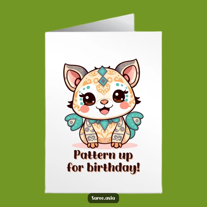 Free Printable Birthday Card: Happy Animal Beams with Pride for a Joyful Birthday