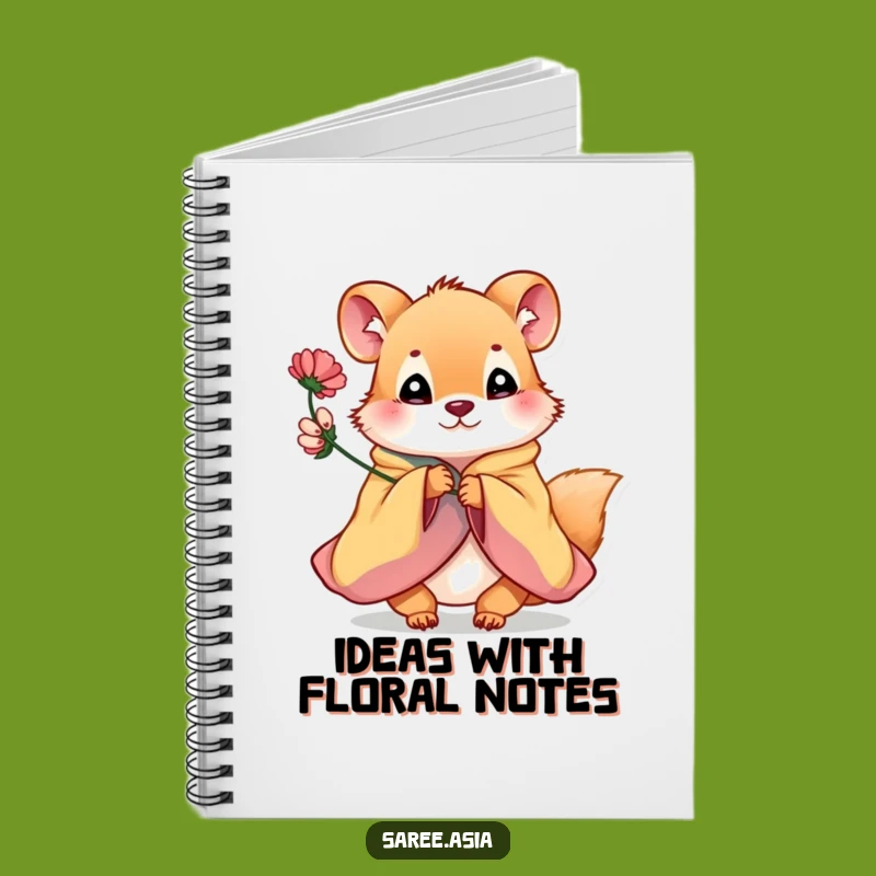 Funny Flower Offering Animal Notebook: Jot Down Thoughts with Sweetness