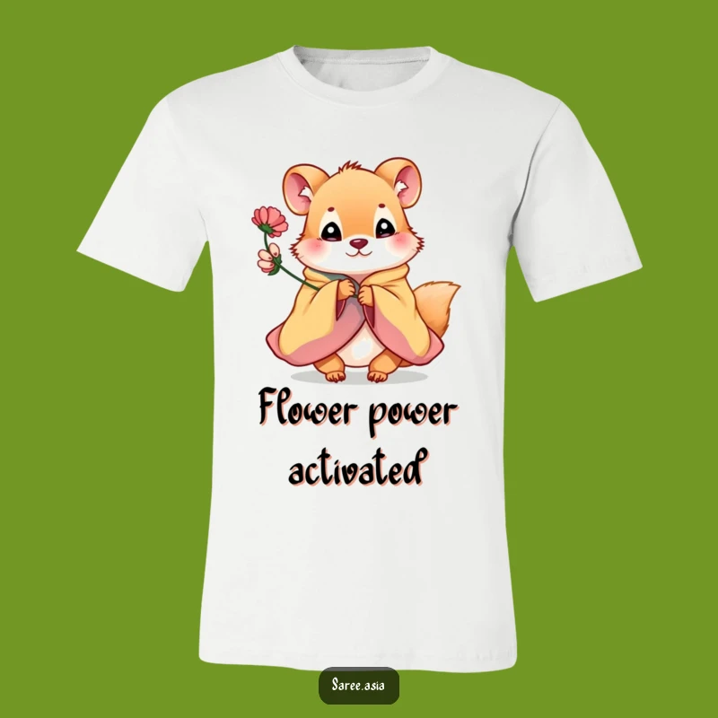 Funny Flower Offering Animal T-Shirt: Spread Joy with This Hilarious Tee
